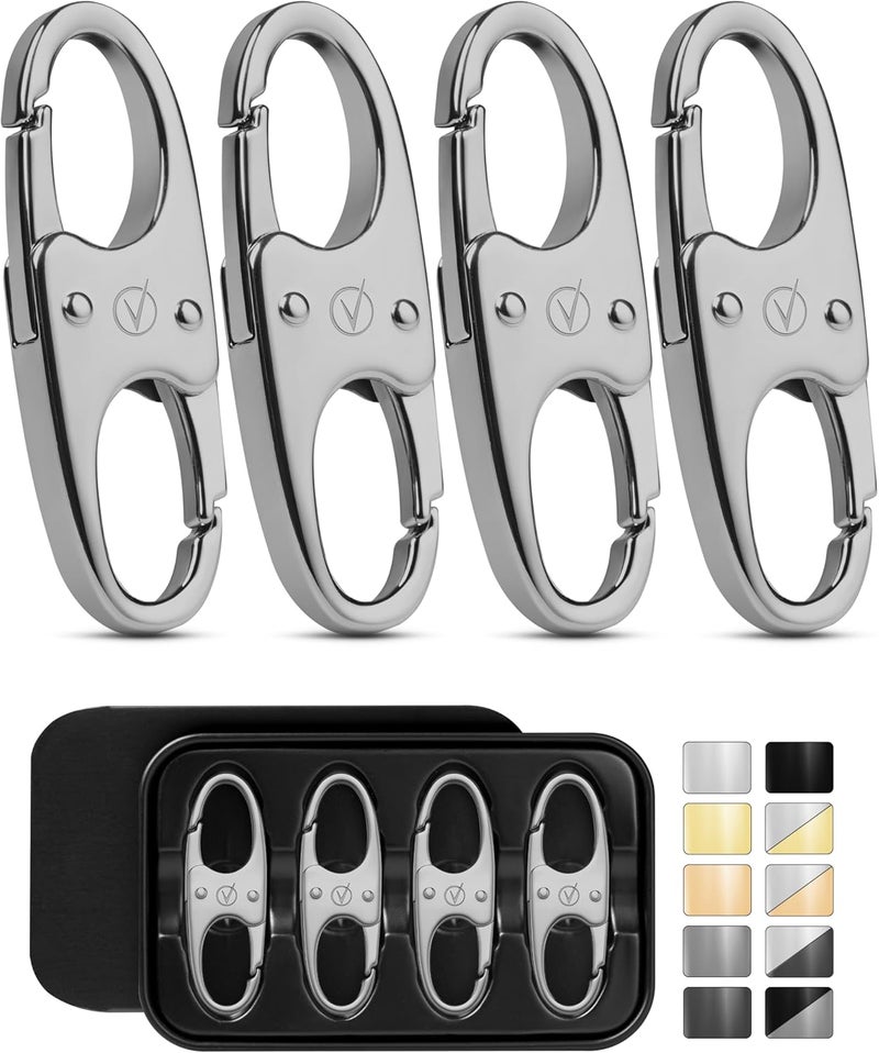Vantamo Premium 4 Zipper Clips Anti Theft for Backpack, Luggage & Purse, Pull Replacement Zipper Locks, Purse Clip for Travel - Image 1